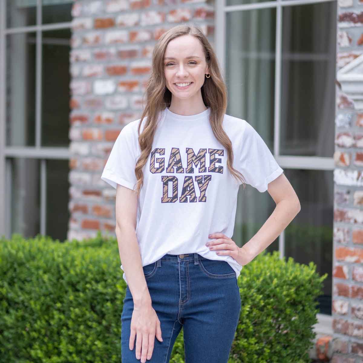 Tiger Game Day Print Tee