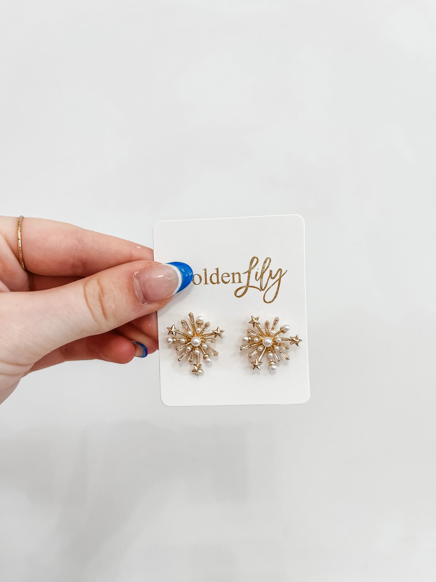 Star Pearl Burst Earrings