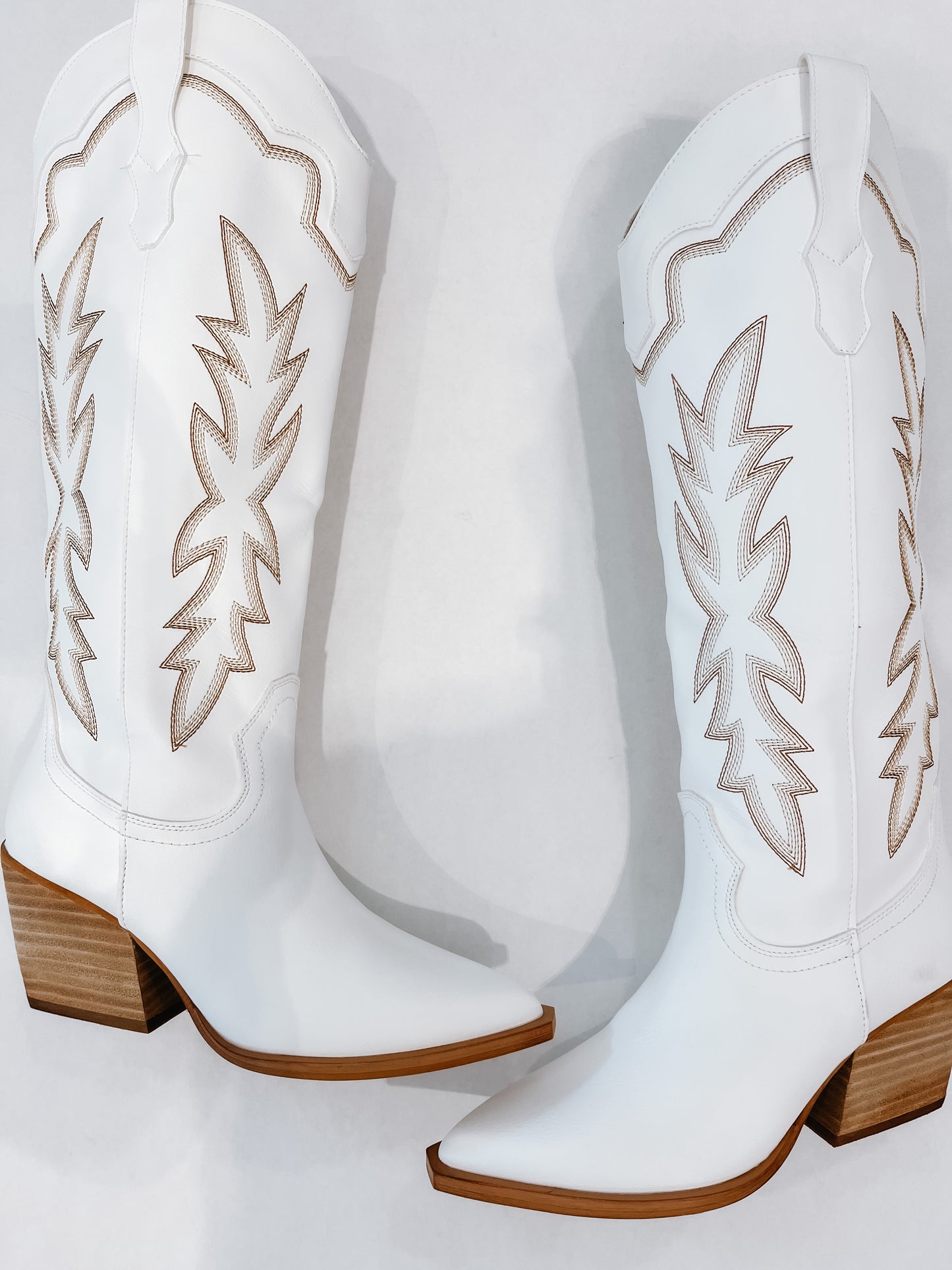 Indigo White Boots