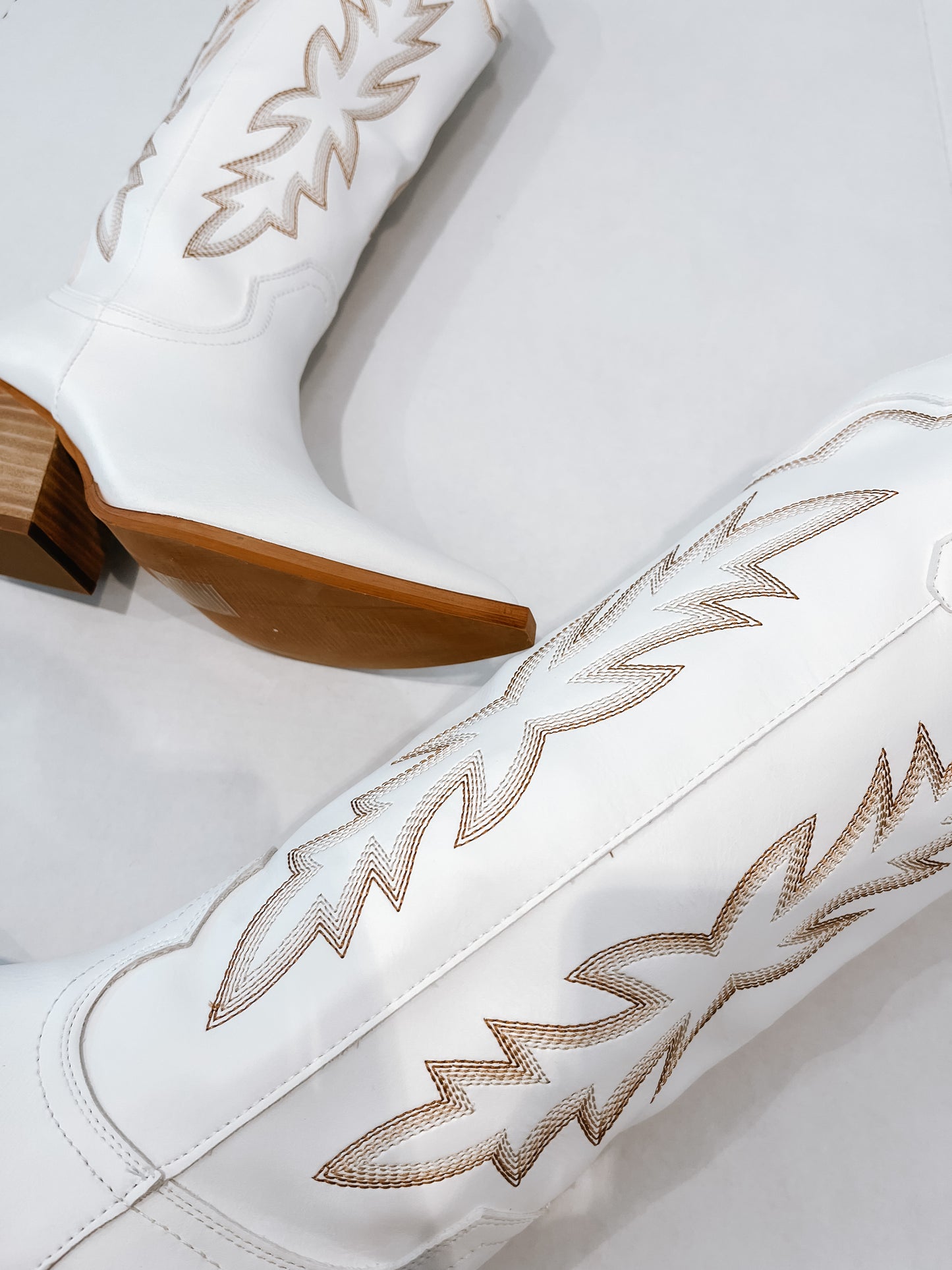 Indigo White Boots