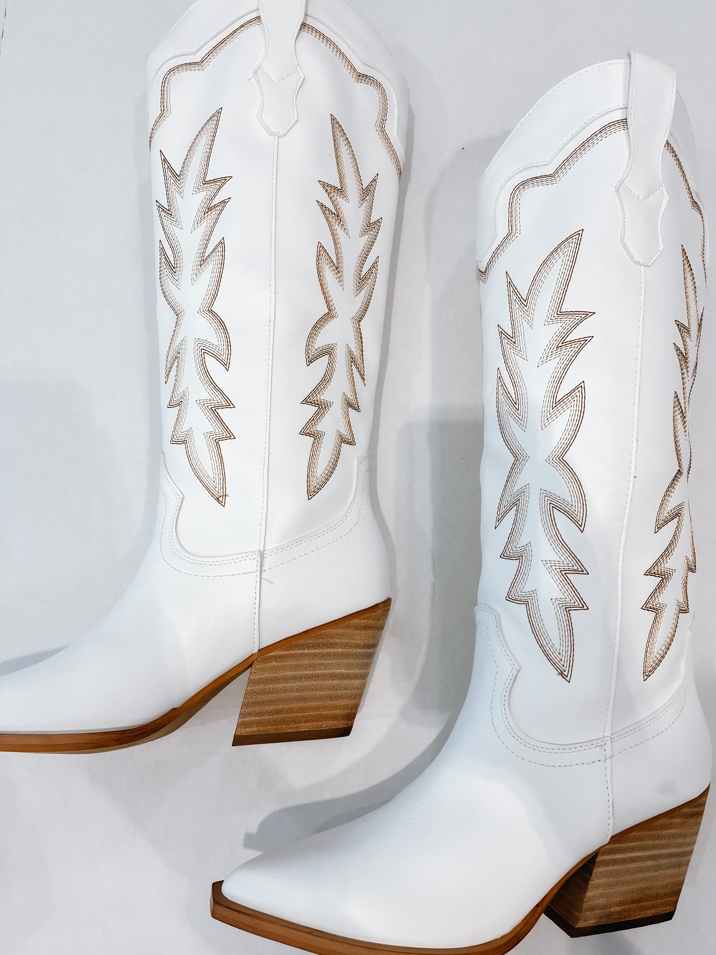 Indigo White Boots