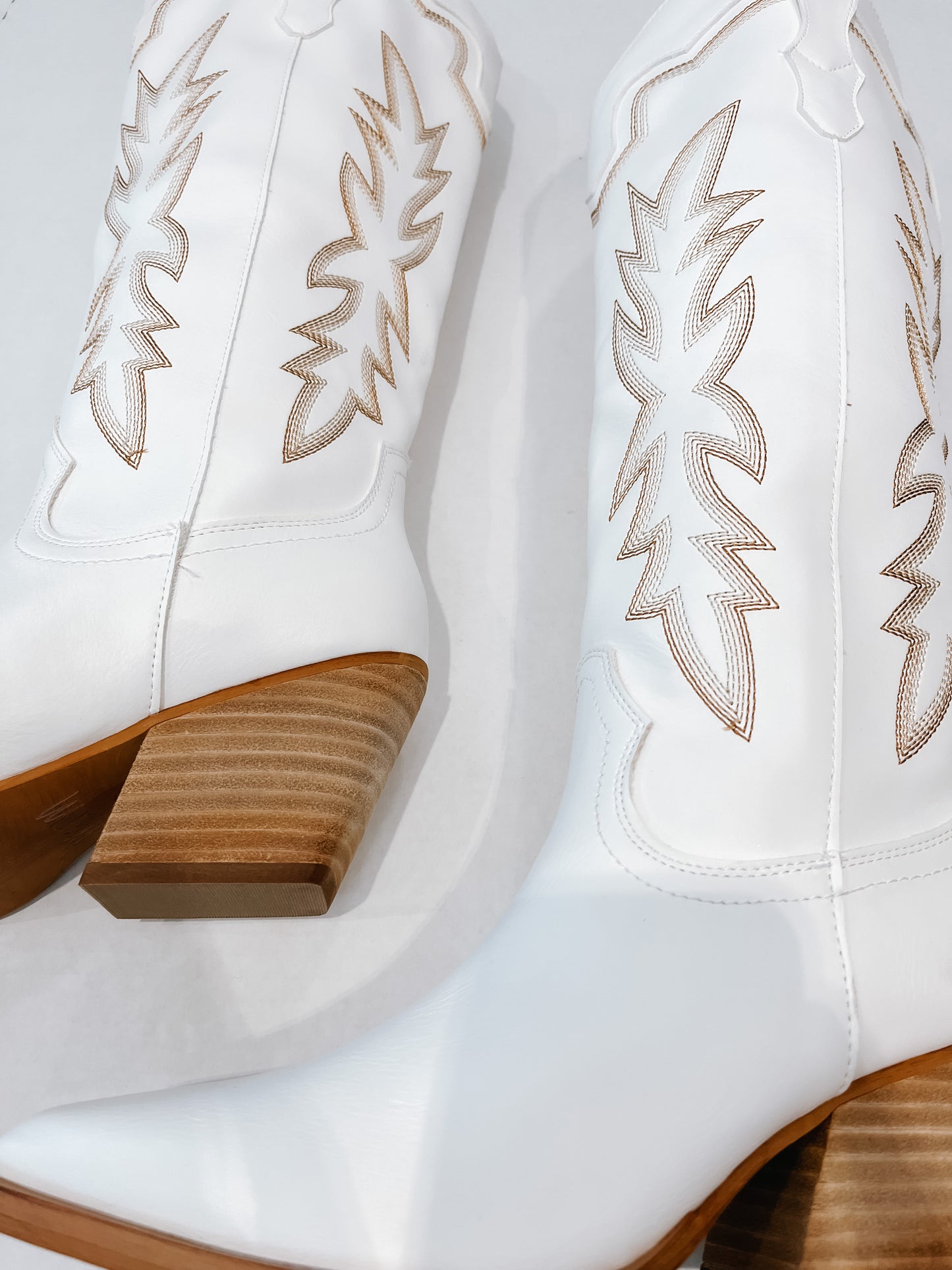 Indigo White Boots