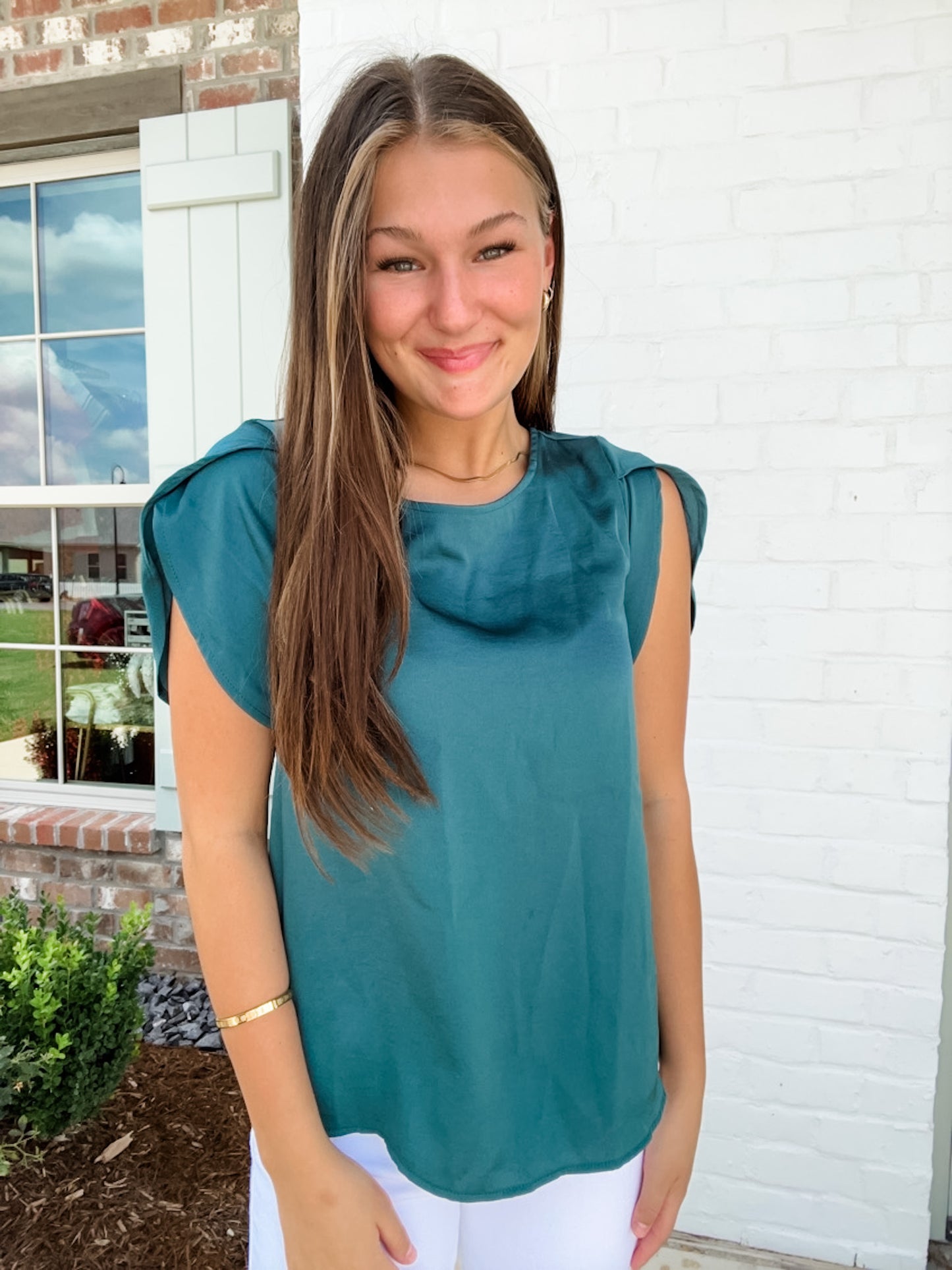 Hunter Green Tulip Top