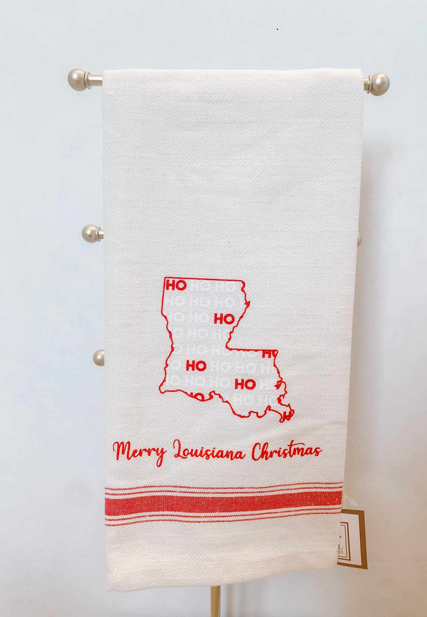 Merry Louisiana Christmas Hand Towel