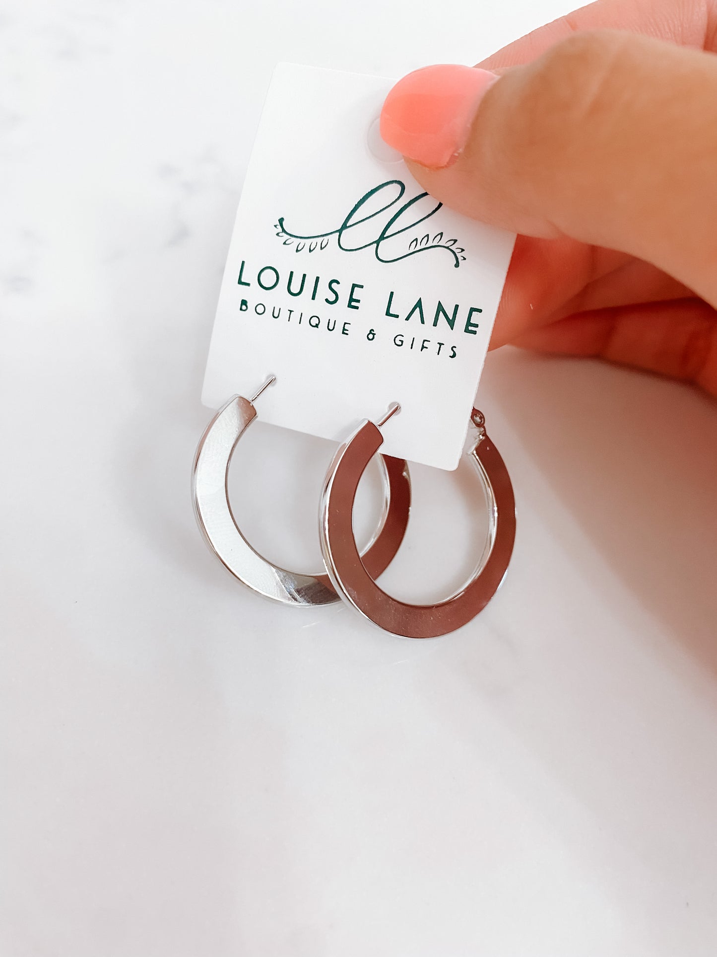 Dipped Flat Hoops