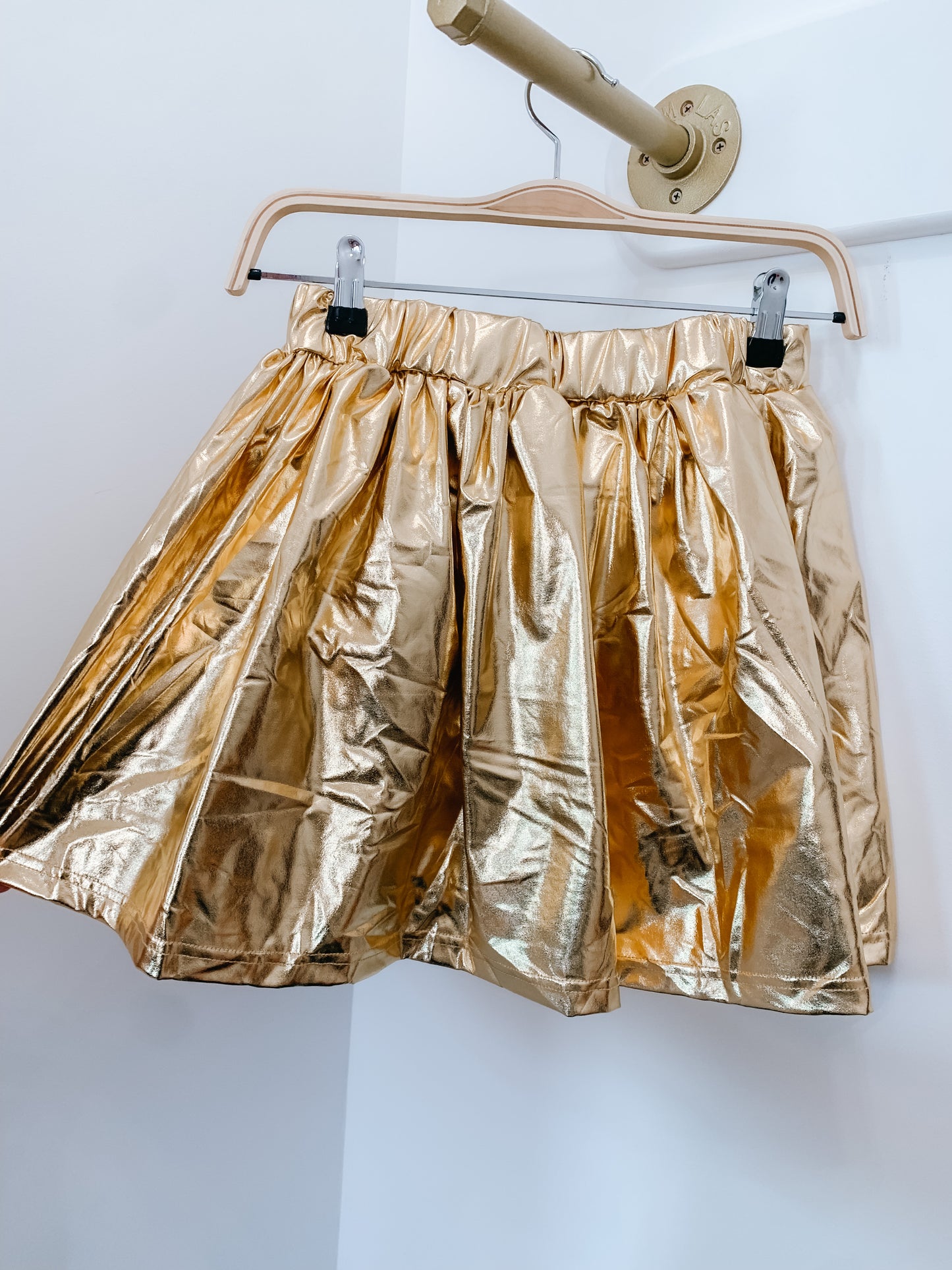Gold Metallic Skort