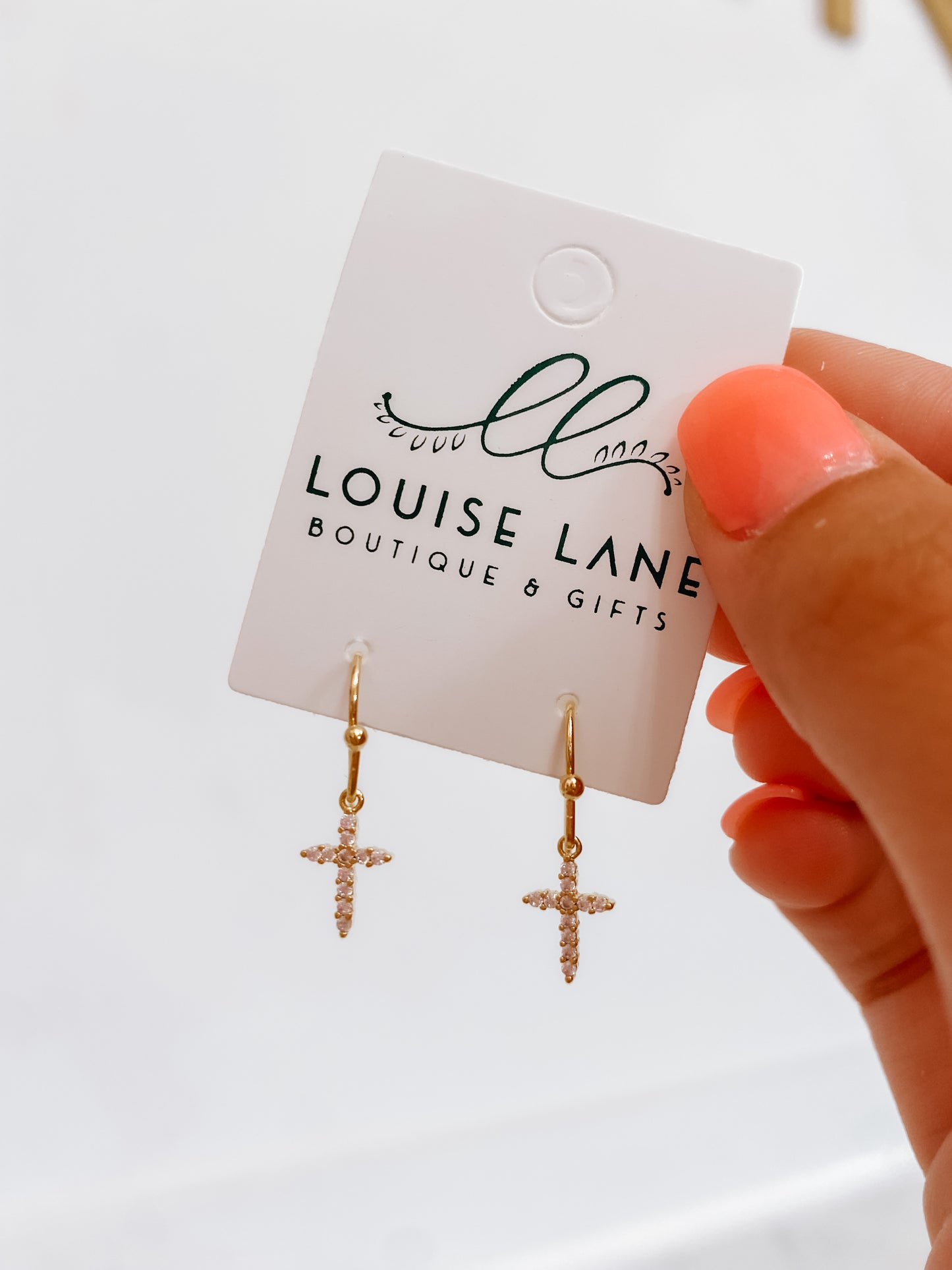 Dainty Cross Earrings
