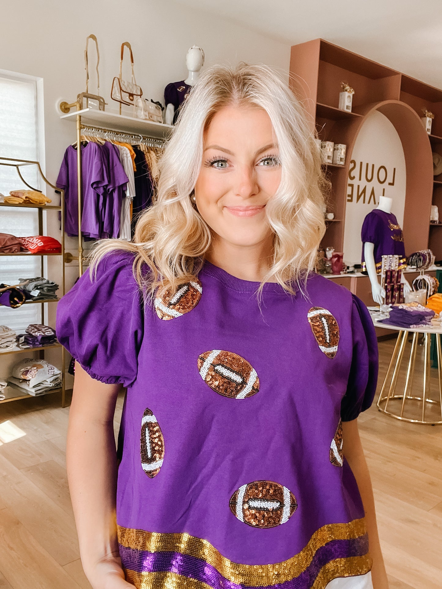 Sequin Football Top