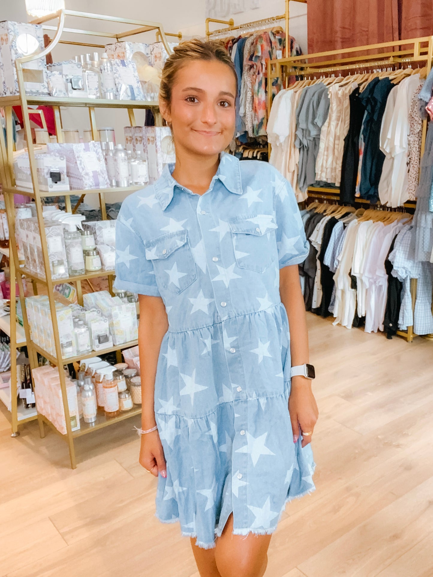 Denim Star Button Down