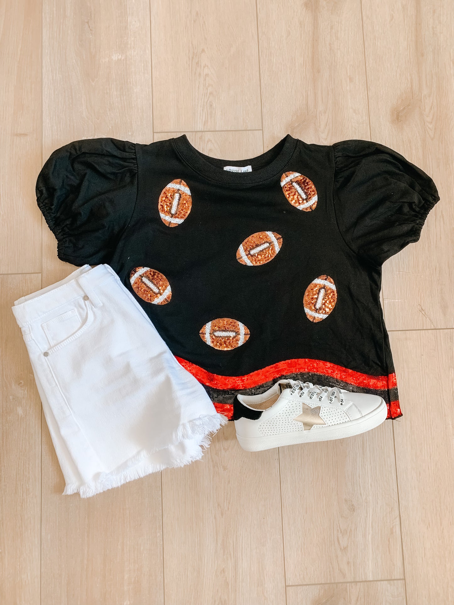 Sequin Football Patch Tee