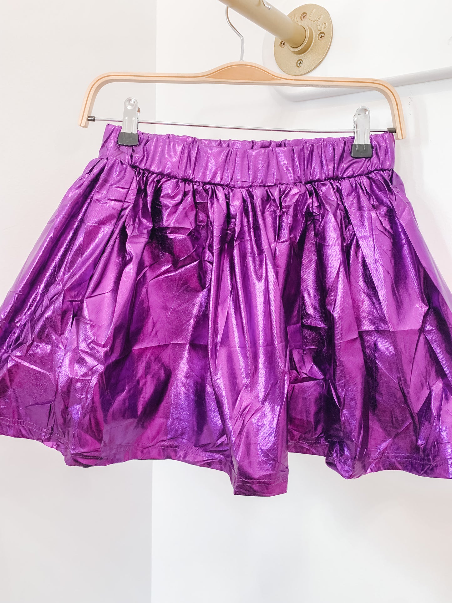 Purple Metallic Skort