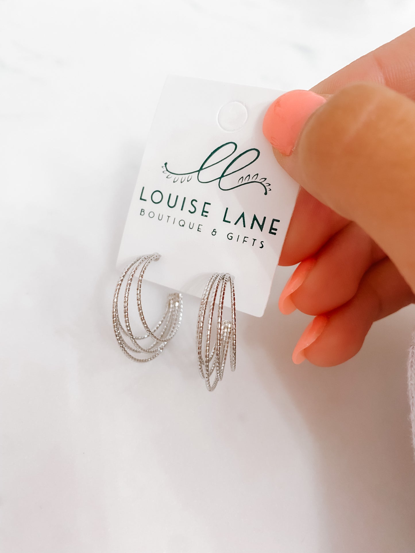 Four Strand Hoop Earring