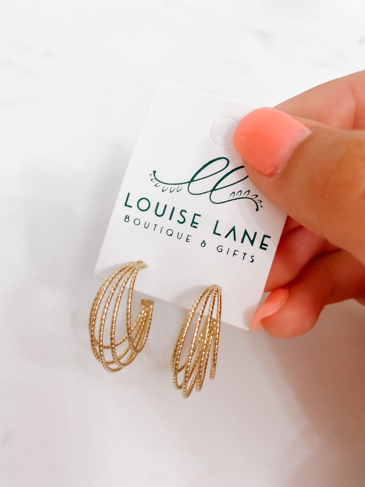 Four Strand Hoop Earring
