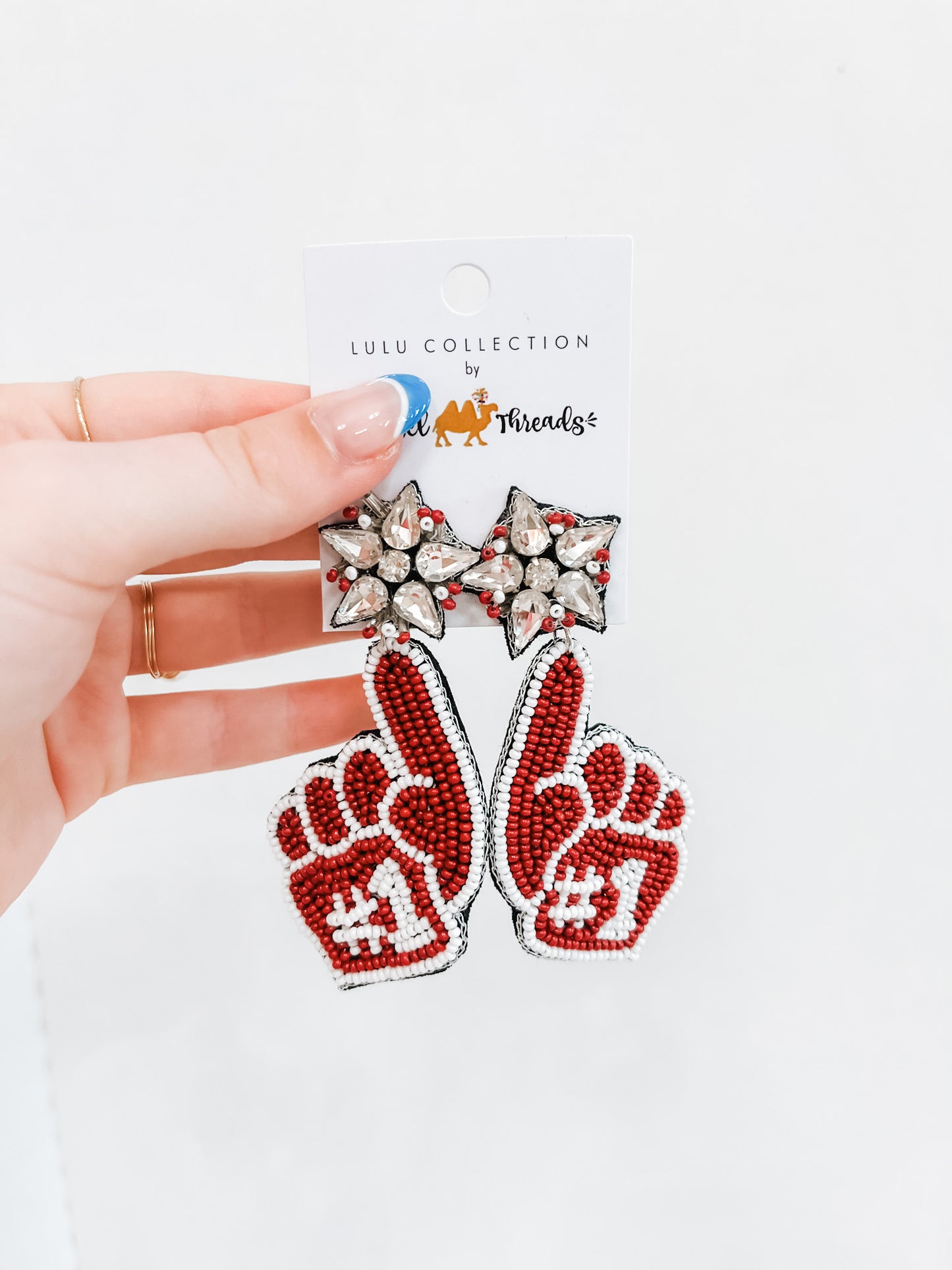 Red & White #1 Earrings