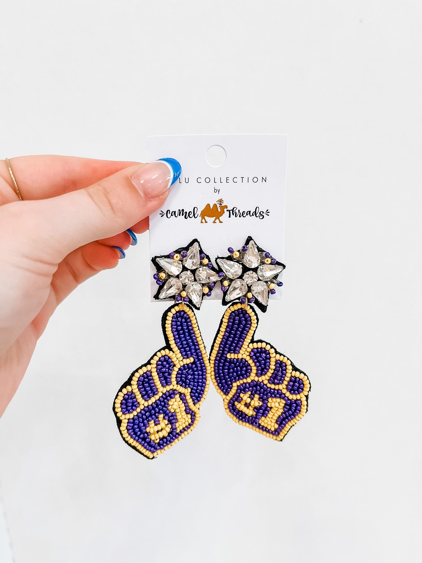 Purple & Gold #1 Earrings