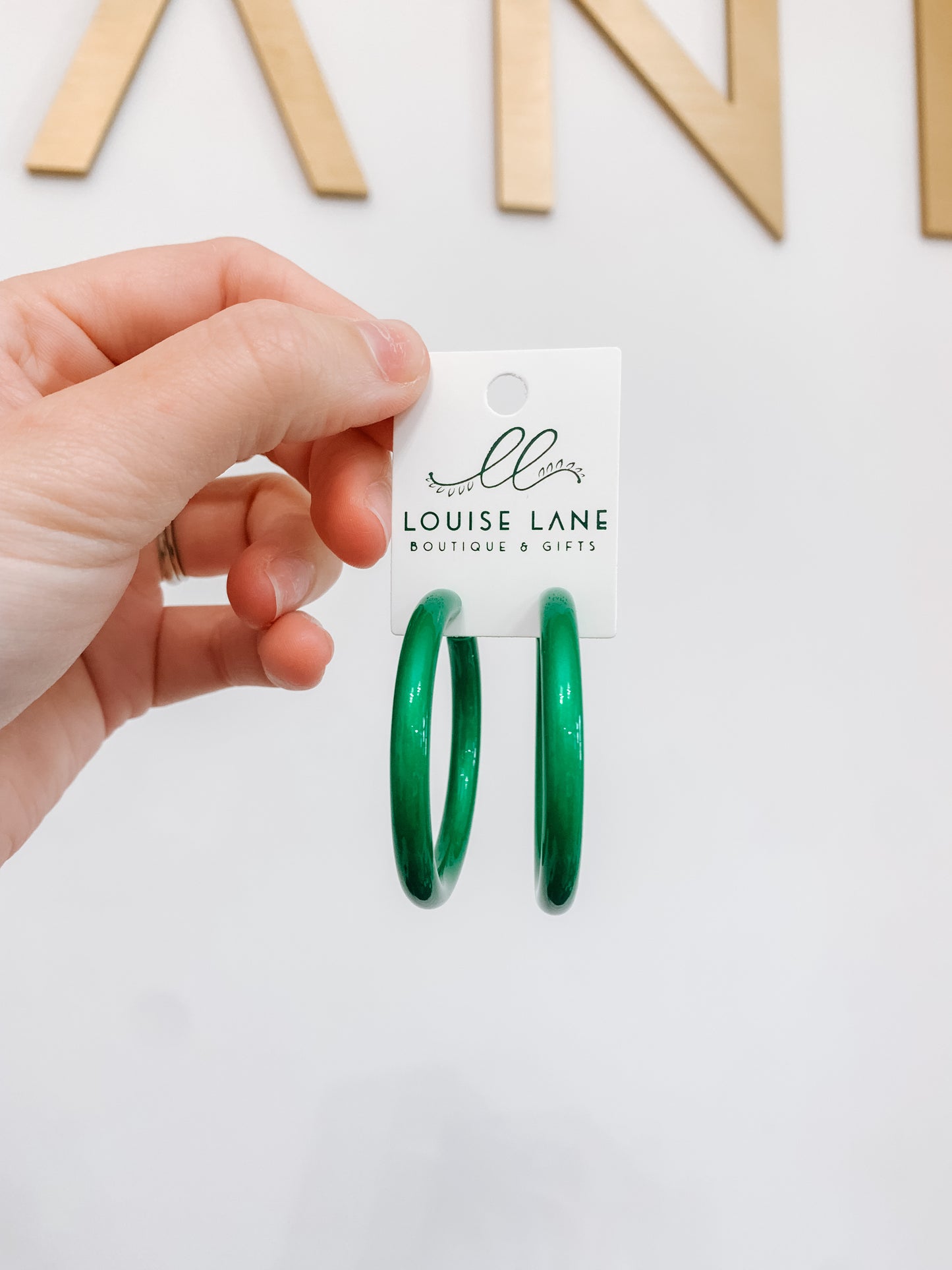 Green Chunky Earrings