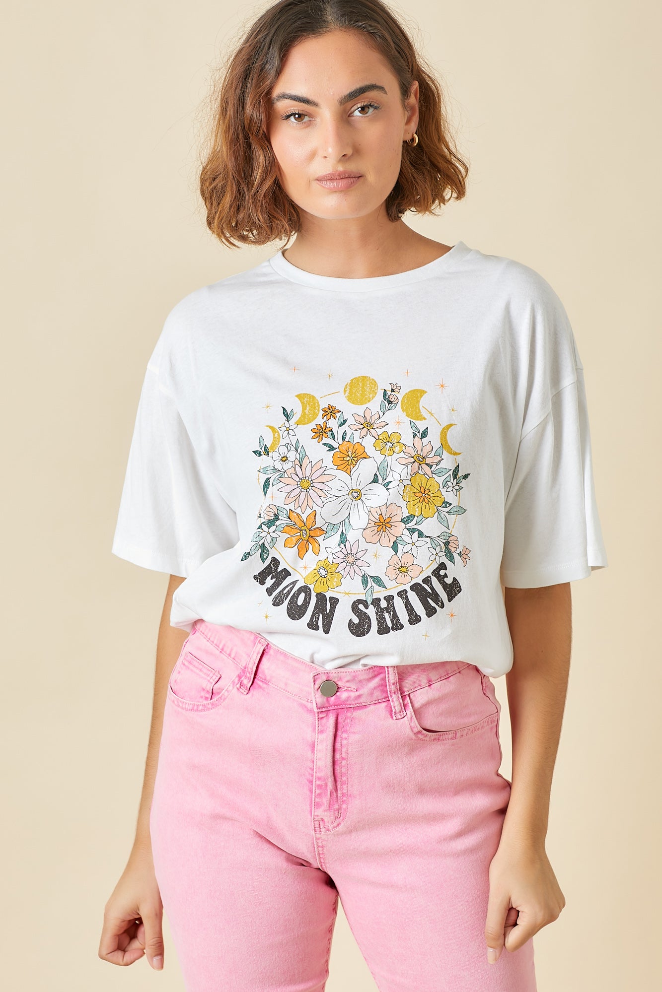 Floral Moon Shine Graphic Tee