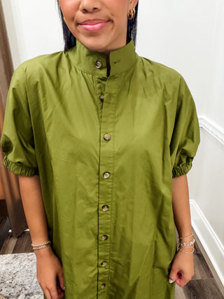 Palmer Puff Sleeve Shirt Dress