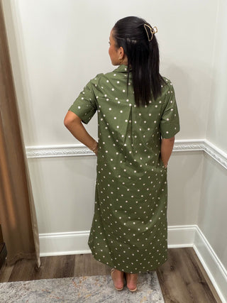 The Olivia Polka Dot Shirt Dress