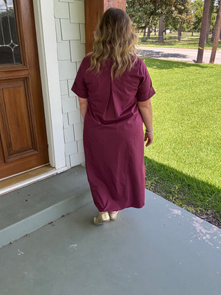 Madeline Jeweled Button Midi Dress