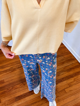 Bluebell Bloom Wide-Leg Pants