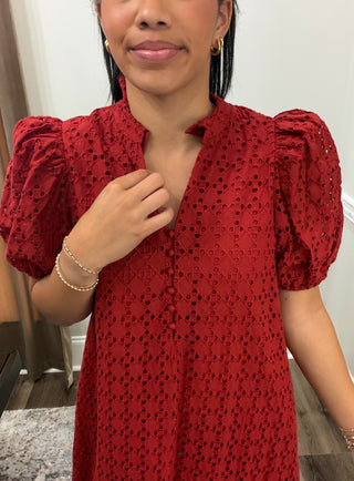 Camille Eyelet Midi Dress
