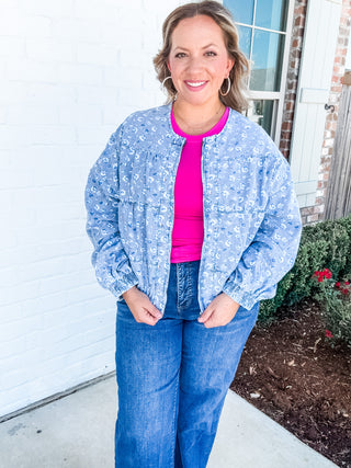 Floral Bloom Denim Jacket
