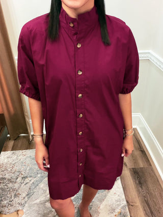 Palmer Puff Sleeve Shirt Dress