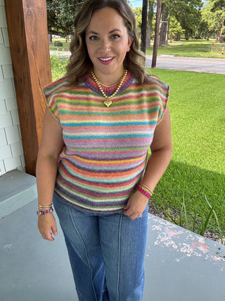 Color Parade Sleeveless Sweater