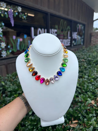 Rainbow Royale Statement Necklace