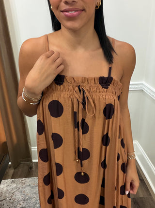 The Monroe Polka Dot Midi Dress
