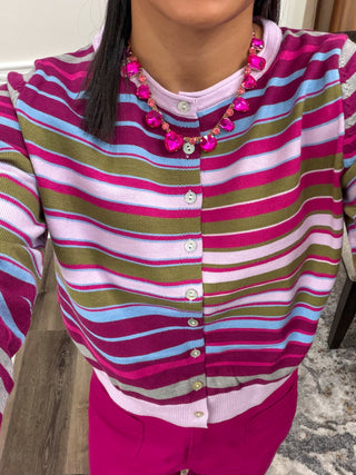 Kaleidoscope Striped Cardigan