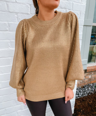 Metallic Gold Sweater