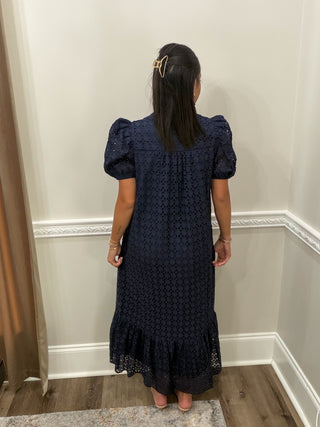 Camille Eyelet Midi Dress
