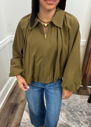 The Marlowe Gathered Jacket