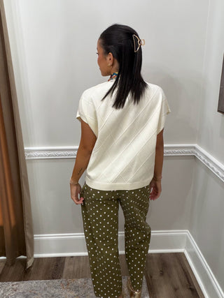The Collins Polka Dot Barrel Pants