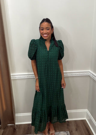 Camille Eyelet Midi Dress
