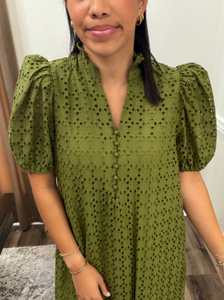 Camille Eyelet Midi Dress