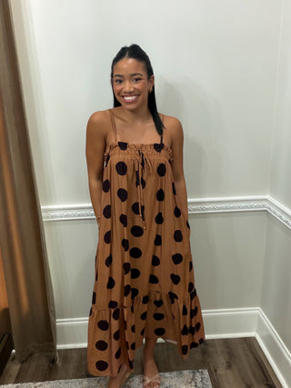 The Monroe Polka Dot Midi Dress