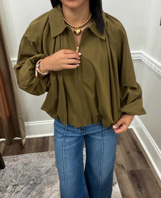 The Marlowe Gathered Jacket