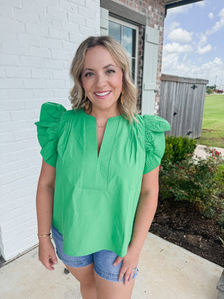 Butterfly Green Blouse