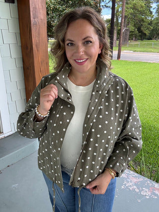 Hadley Polka Dot Utility Jacket