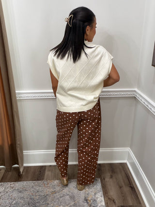 Marlo Polka Dot Barrel Jeans