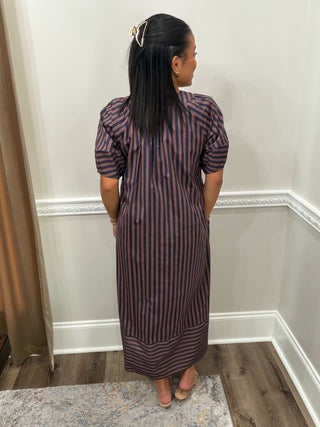The Hadley Striped Midi Dress