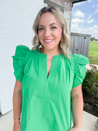 Butterfly Green Blouse