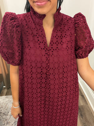Camille Eyelet Midi Dress