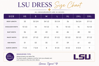 LSU Stadium Lights Dress (Trademarked) (Pre-Order) (ETA end of August/ beginning of September)