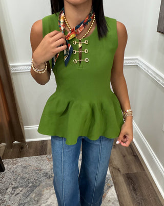 The Sutton Chain Peplum Top