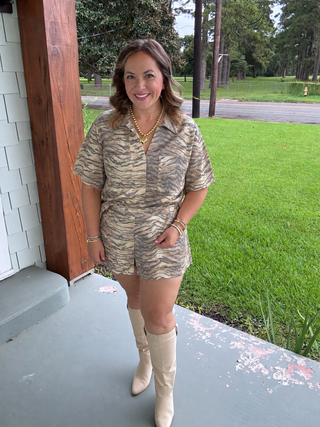 Wild Side Tiger Print Top