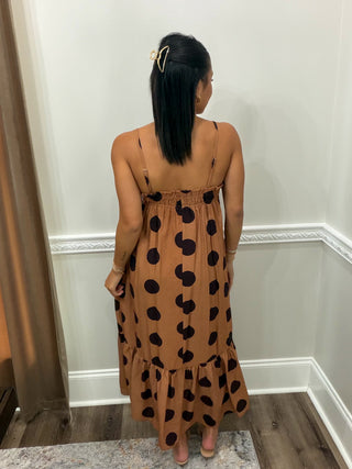 The Monroe Polka Dot Midi Dress